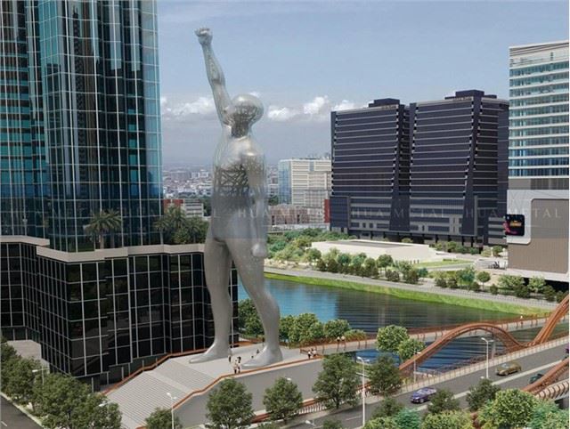 Perforowana rzeźba ze stali nierdzewnej